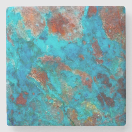 Blauer Shattuckit Steinuntersetzer (Vorderseite)