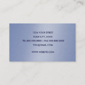 Blauer Shimmer mit Silver Business Card Visitenkarte (Rückseite)