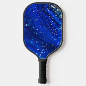 Blauer Shimmer Name und Monogramm Personalisiert Pickleball Schläger (Rückseite)