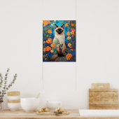 Blauer Siamese Katze Botanischer Garten Poster (Küche)