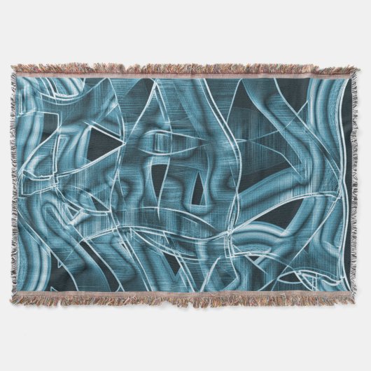 Blauer, sich überlappender Streifen, hervorgehoben Decke (Vorderseite)