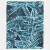 Blauer, sich überlappender Streifen, hervorgehoben Fleecedecke (Vorderseite)