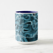 Blauer, sich überlappender Streifen, hervorgehoben Tasse (Zentrum)