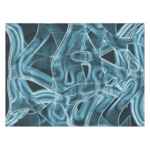 Blauer, sich überlappender Streifen, hervorgehoben Tischdecke (Vorderseite (Horizontal))