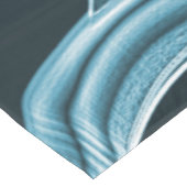 Blauer, sich überlappender Streifen, hervorgehoben Tischdecke (Schrägansicht)