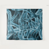 Blauer, sich überlappender Streifen, hervorgehoben Wandteppich (Vorderseite (Horizontal))