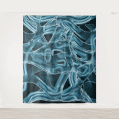 Blauer, sich überlappender Streifen, hervorgehoben Wandteppich (Vorderseite)