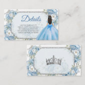 Blauer Silber Krone Brillenglanz Details Begleitkarte (Vorne/Hinten)