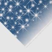 Blauer Silberglanz funkelnder Weihnachtsbaum Seidenpapier (Ausschnitt)