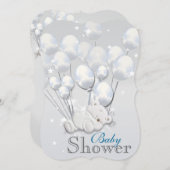 Blauer Silberling Einladung (Vorne/Hinten)