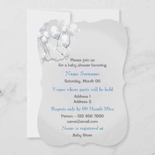 Blauer Silberling Einladung (Rückseite)