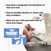 Blauer Silhouette Hund Erwachsenenbildung Erinneru Visitenkarte