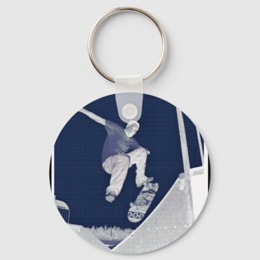 Blauer Skate Schlüsselanhänger (Vorderseite)