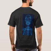 Blauer Skelett-T - Shirt (Rückseite)