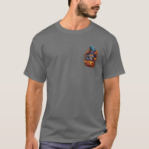 Blauer Skelett-Zylinder Halloween T-Shirt