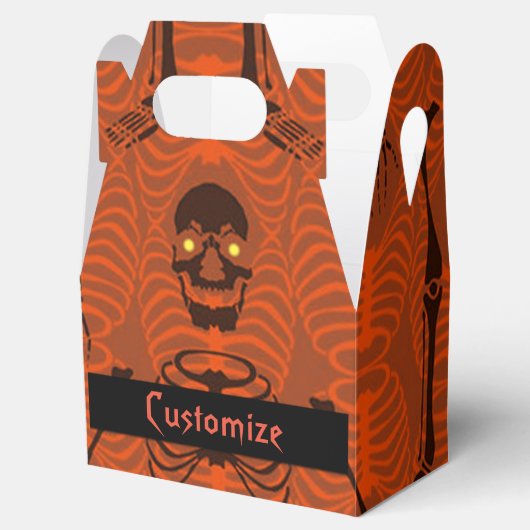 Blauer Skelettboden, Halloween Gefälligkeitsbox Geschenkschachtel (Geöffnet)