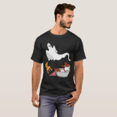 Blauer Skifahrender Moomintroll steckt im Schnee W T-Shirt (Vorne ganz)
