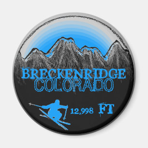 Blauer Skimagnet Breckenridges Colorado Magnet