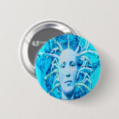 Blauer Skorpion Button (Vorne & Hinten)