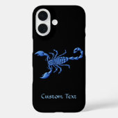 Blauer Skorpion Case-Mate iPhone Hülle (Rückseite)