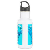 Blauer Skorpion Edelstahlflasche (Rückseite)