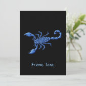 Blauer Skorpion Einladung (Stehend Vorderseite)