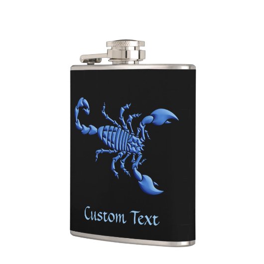 Blauer Skorpion Flachmann (Links)