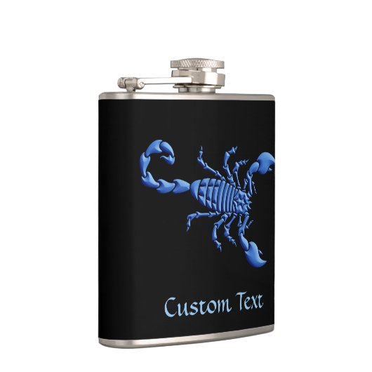 Blauer Skorpion Flachmann (Rechts)