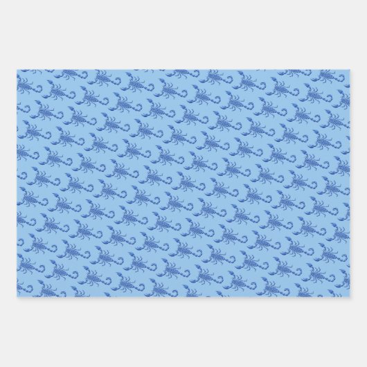 Blauer Skorpion Geschenkpapier Set (Vorderseite 3)
