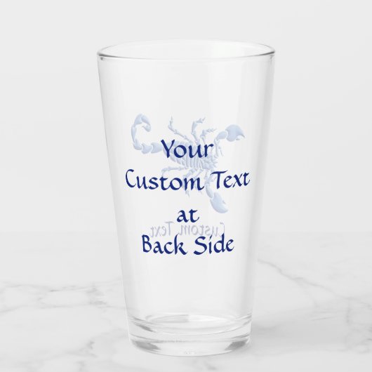 Blauer Skorpion Glas (Rückseite)