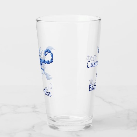 Blauer Skorpion Glas (Links)