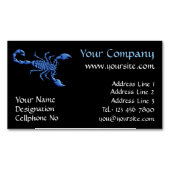 Blauer Skorpion Magnetische Visitenkarte (Vorderseite)