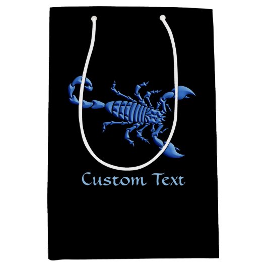 Blauer Skorpion Mittlere Geschenktüte (Vorderseite)