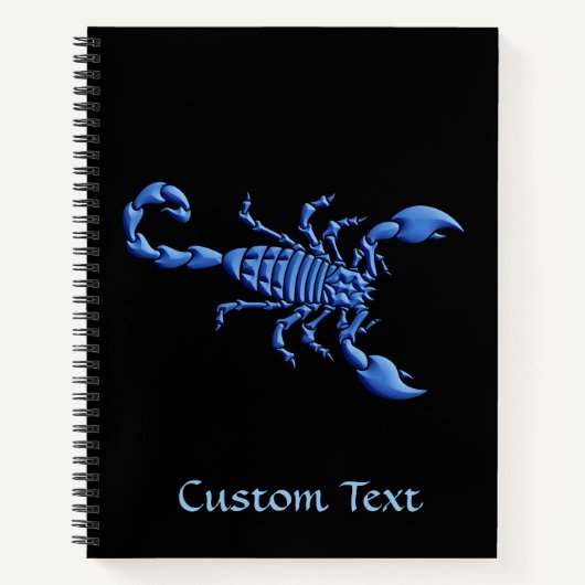 Blauer Skorpion Notizblock (Vorderseite)