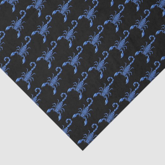 Blauer Skorpion Seidenpapier (Ausschnitt)