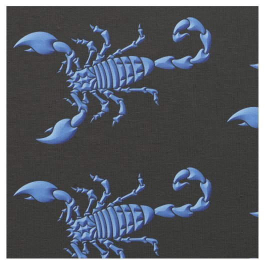 Blauer Skorpion Stoff (Nahaufnahme)