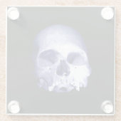 Blauer Skull Glasuntersetzer (Rückseite)