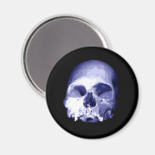Blauer Skull Magnet (Vorderseite/Rückseite)