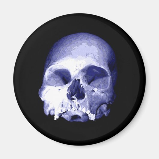 Blauer Skull Magnet (Vorne)