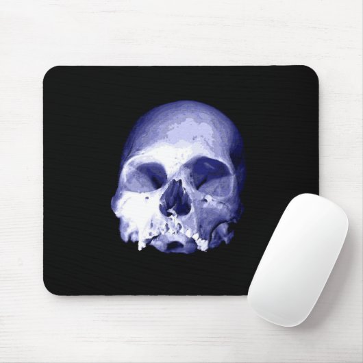 Blauer Skull Mousepad (Mit Mouse)