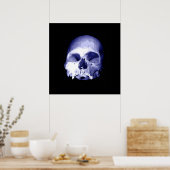 Blauer Skull Poster (Küche)