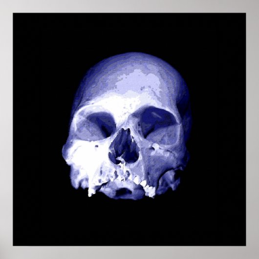 Blauer Skull Poster (Vorne)