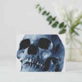 Blauer Skull Postkarte (Stehend Vorderseite)