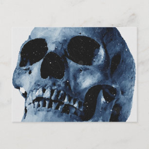 Blauer Skull Postkarte