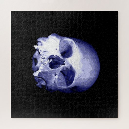 Blauer Skull Puzzle (Horizontal)