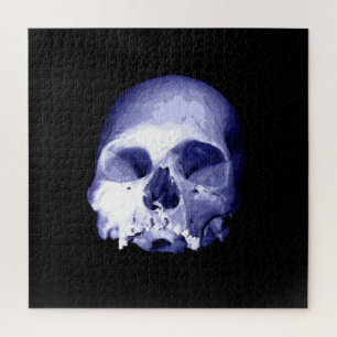 Blauer Skull Puzzle
