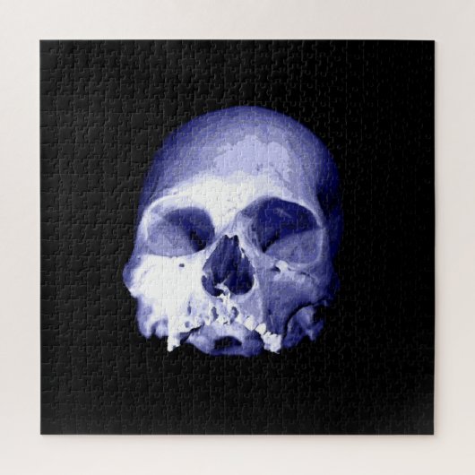 Blauer Skull Puzzle (Vertikal)
