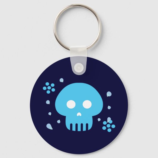 Blauer Skull Schlüsselanhänger (Vorderseite)