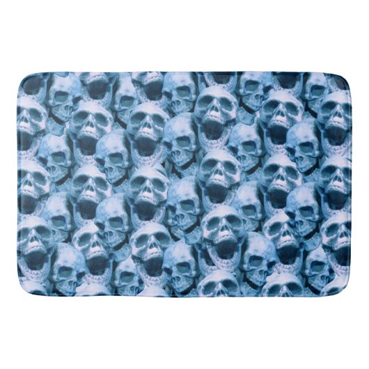 Blauer Skulls Badematte (Vorderseite)