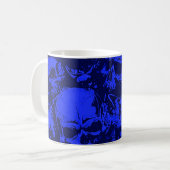 Blauer Skulls Kaffeetasse (Vorderseite Links)
